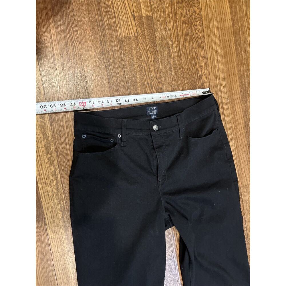 EUC‎ J Crew Womens Wide Leg Full Length Jeans Stretch Size 33 Black 34x28 - Picture 8 of 10